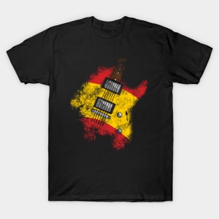 Electric Guitar Spanish Flag Guitarist T-Shirt